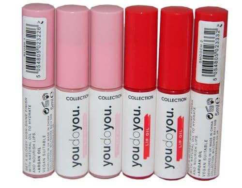 12 x Collection You Do You Lip Oil | Smooch 2 & Blush 1 | Glossy High Shine |