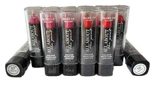 12 x Make Up Gallery All About The Pout Lipsticks | Babydoll Pink & Radical Red