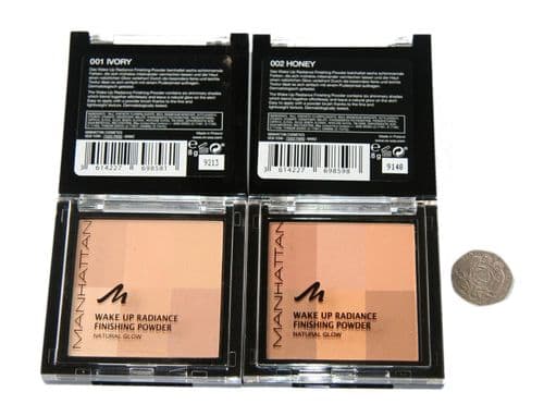 12 x Manhattan Wake Up Radiance Finishing Powder | 2 Shades | Ivory & Honey |