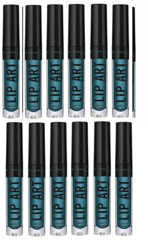12 x Rimmel Lip Art Metallics Liquid | All Shade 080 Wicked |