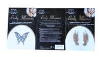 120 x Glam Republic Body Illusion Body Tattoo | 13 types | High Quality