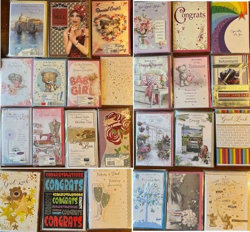 120pcs Assorted Celebration Cards with inc Envelopes | at least 16 designs