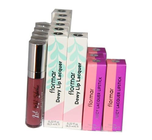 16 x Flormar Dewy Lip Lacquer, Juicy Lacquer & Let me Shine Lacquer | New |