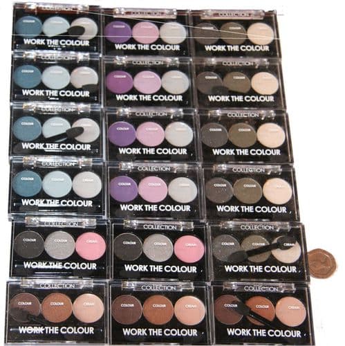 18 x Collection Work the Colour Trio Eyeshadow | RRP £71 | Wholesale Clearance