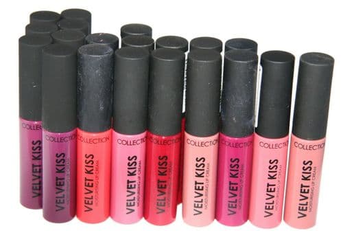 20 x Collection Velvet Kiss Moisturising Lip Cream | Matte Finish | 8 shades