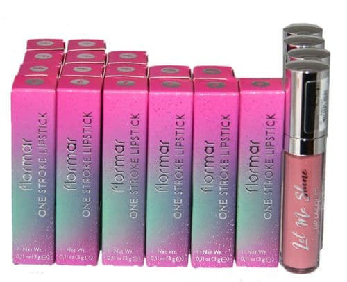 20 x Flormar One Stroke Lipstick & Let me Shine Lip Lacquer | RRP £120