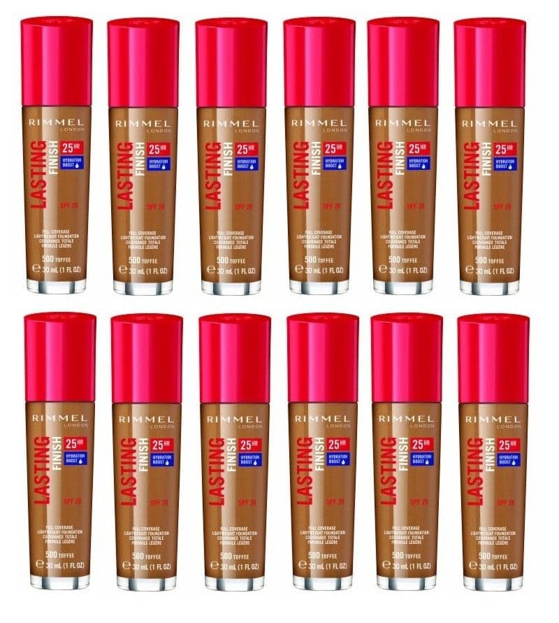 24 Bottles Rimmel Lasting Finish 25 Hour Foundation | 500 Toffee | RRP £260
