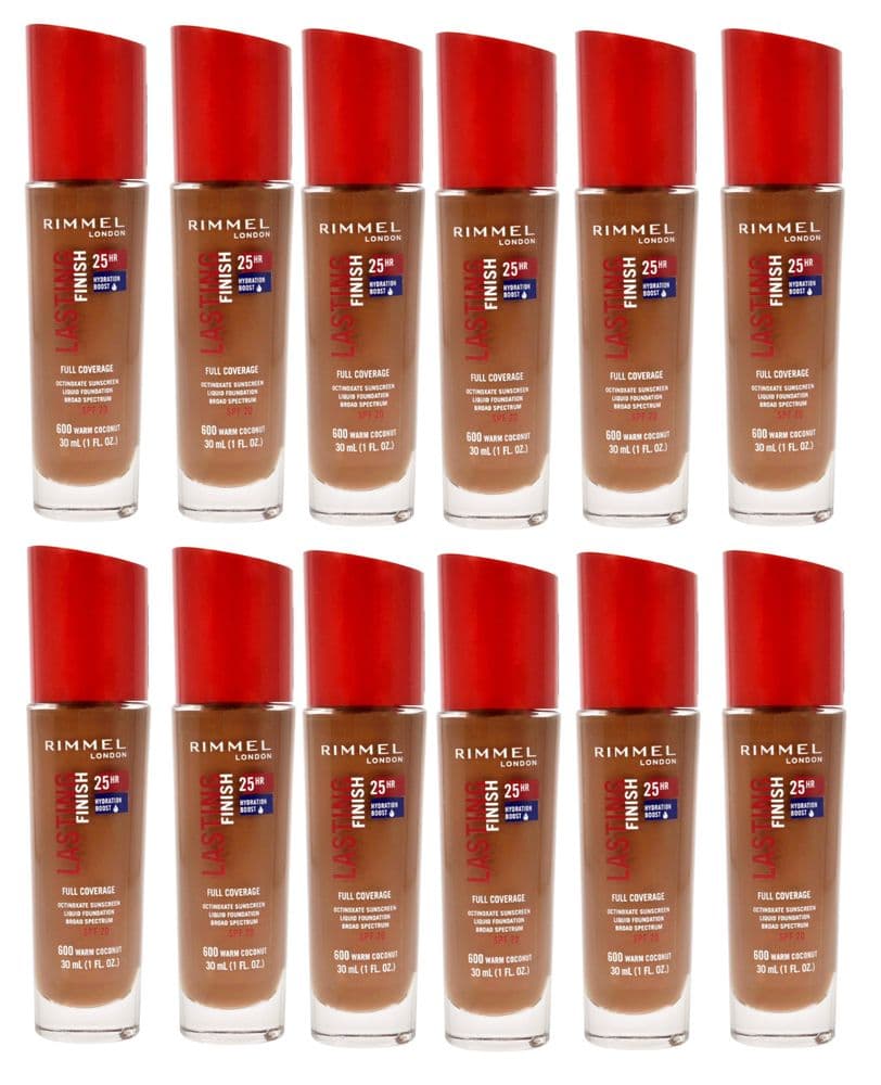24 Bottles Rimmel Lasting Finish 25 Hour Foundation | 600 Warm Coconut |RRP £260