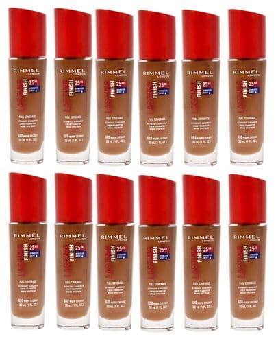 24 Bottles Rimmel Lasting Finish 25 Hour Foundation | 600 Warm Coconut |RRP £260