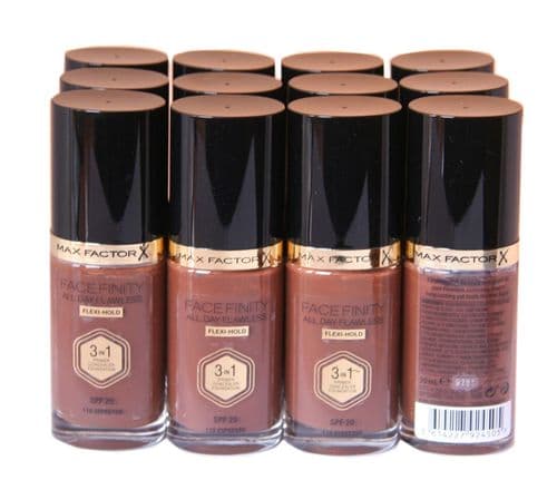 24 x Max Factor Face Finity All Day Flawless Foundation | 110 Espresso |