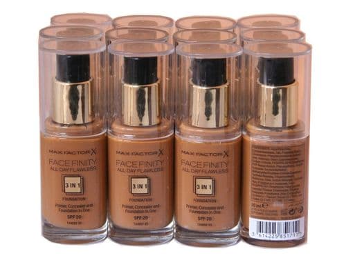 24 x Max Factor Face Finity All Day Flawless Foundation | 95 Tawny |