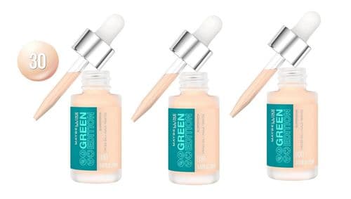 3 Bottles Maybelline Green Edition Superdrop Tinted Oil | Shade 30 | RRP £30