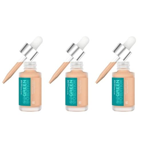 3 Bottles Maybelline Green Edition Superdrop Tinted Oil | Shade 60 | RRP £30