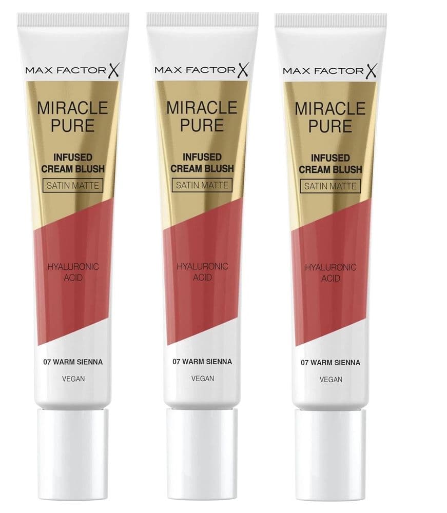 3 pcs Max Factor Miracle Pure Cream Blush Satin Matte | 07 Warm Sienna |