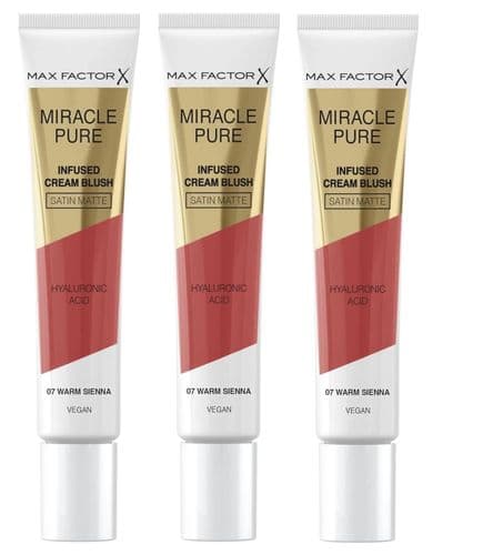 3 pcs Max Factor Miracle Pure Cream Blush Satin Matte | 07 Warm Sienna |