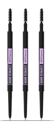3 pcs Maybelline Express Brow Ultra Slim Pencil | Taupe |