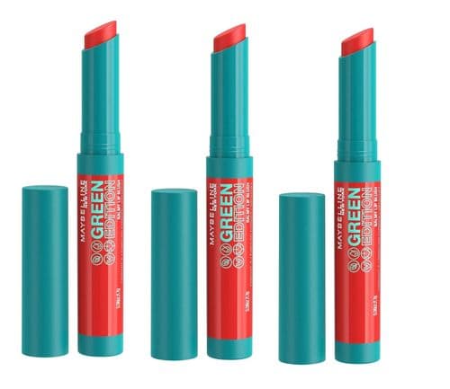3 pcs Maybelline Green Edition Balmy Lip Blush with Mango Oil | 003 Sunshine |