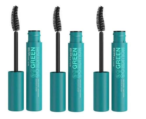 3 pcs Maybelline Green Edition Mega Mousse Mascara | 003 Brownish Black |