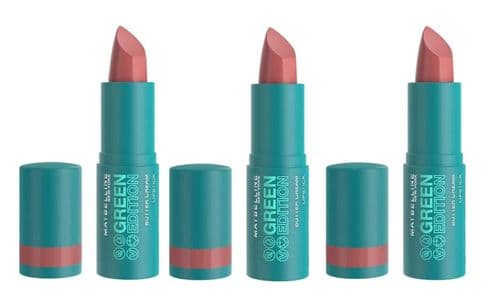 3 pcs Maybelline New York Green Edition Buttercream Lipstick  | 015 Windy |