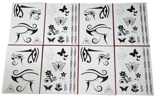 36 x Body Rock Face & Body Tattoo | 2 designs | Wholesale Job Lot