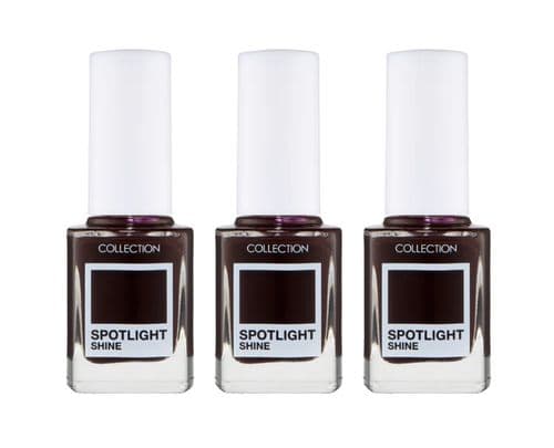 3pcs COLLECTION Spotlight Shine Black Jack Nail Polish 10.5ml | You get 3