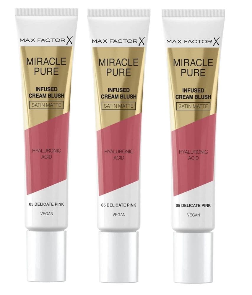 3pcs Max Factor Miracle Pure Cream Blush Satin Matte | Delicate Pink |