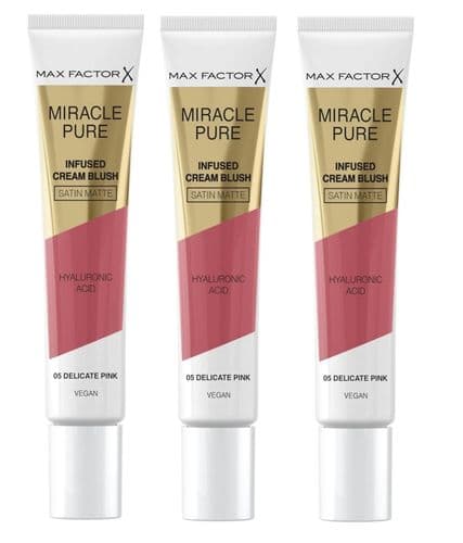 3pcs Max Factor Miracle Pure Cream Blush Satin Matte | Delicate Pink |