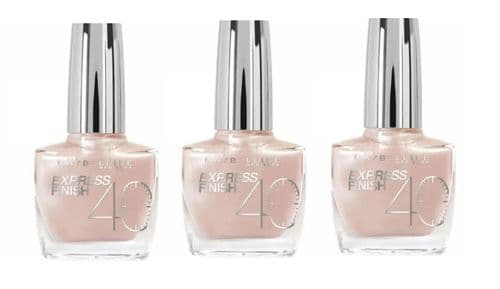 3pcs Maybelline Express Finish 40 Nail Polish | Sweet Rose 120 |