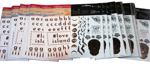 40 x Rimmel Ink Me Halloween & Love Island Metallic Tattoo | 2 types |
