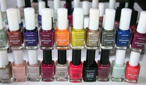 50 x Collection Spotlight Shine & 2 Step Solar Nail Polish | 18+ shades RRP £160