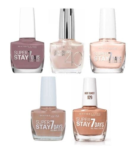 5pcs Maybelline NUDES Selection Nail Polish | RRP £25 | Super Stay & Express