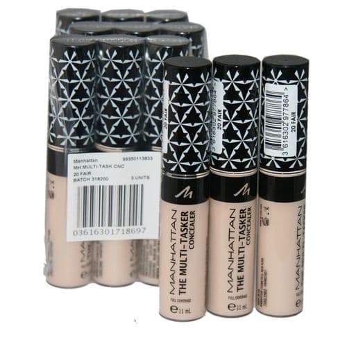 6 x Manhattan Multi-Tasker Concealer | 20 Fair | Full-coverage | RRP £36
