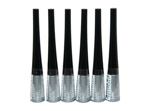 6 x Maybelline Lasting Glossy Liquid Eyeliner | Silver | Wholesale