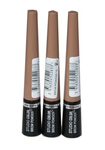 9 x Miss Sporty Studio Color Brow Powder | 3 of each Shade 10, 20 and 30 |