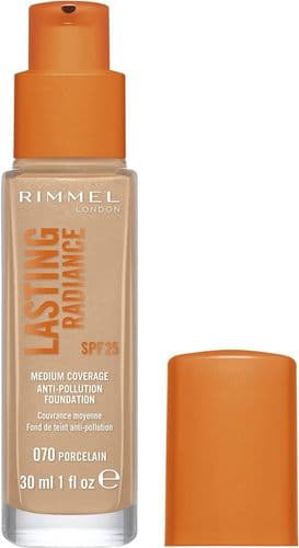 Rimmel London Lasting Radiance Liquid Foundation | 70 Porcelain | SPF 25