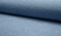 Double Sided Cotton TERRY TOWELLING Fabric Material - DUSTY BLUE