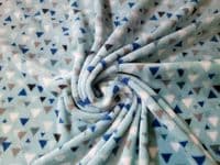 Double Sided Supersoft Cuddlesoft Fleece Fabric Material MINT TRIANGLE