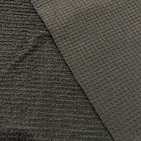 Luxury Cotton Terry Toweling Waffle Pique Fabric Material - DARK GREY