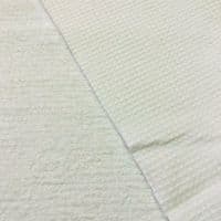 Luxury Cotton Terry Toweling Waffle Pique Fabric Material - ECRU