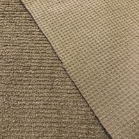 Luxury Cotton Terry Toweling Waffle Pique Fabric Material - LIGHT TAUPE
