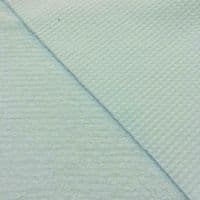 Luxury Cotton Terry Toweling Waffle Pique Fabric Material - PALE BLUE