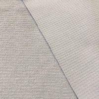 Luxury Cotton Terry Toweling Waffle Pique Fabric Material - PALE GREY