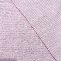 Luxury Cotton Terry Toweling Waffle Pique Fabric Material - PALE PINK