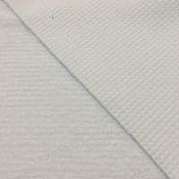 Luxury Cotton Terry Toweling Waffle Pique Fabric Material - WHITE