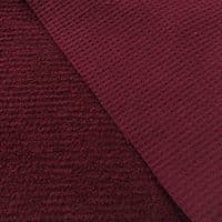 Luxury Cotton Terry Toweling Waffle Pique Fabric Material - WINE
