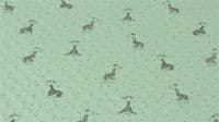 Luxury DIMPLE BABY Cuddle Soft Fabric Material - GREEN GIRAFFE