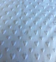 Luxury DIMPLE BABY HEARTS Cuddle Soft Fabric Material - BLUE