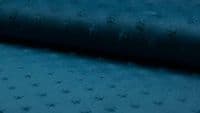 Luxury DIMPLE STARS Cuddle Soft Fabric Material - LT PETROL