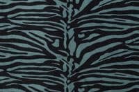Luxury Double Sided Coral Cuddle Fleece Fabric Material - AQUA ZEBRA