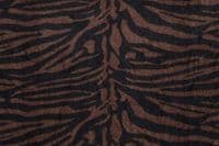 Luxury Double Sided Coral Cuddle Fleece Fabric Material - BROWN ZEBRA